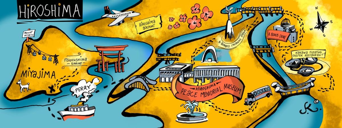 Карта Хіросіми кленовий