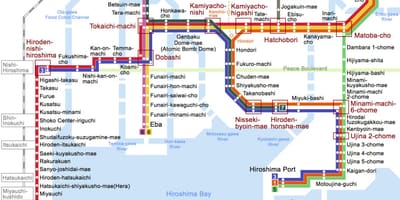 Станції карті Хіросіми 